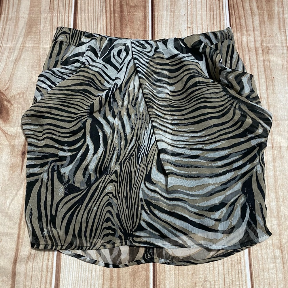 Y2K Women’s Skirt Charlotte Russe Zebra Animal Print Pattern Size Small